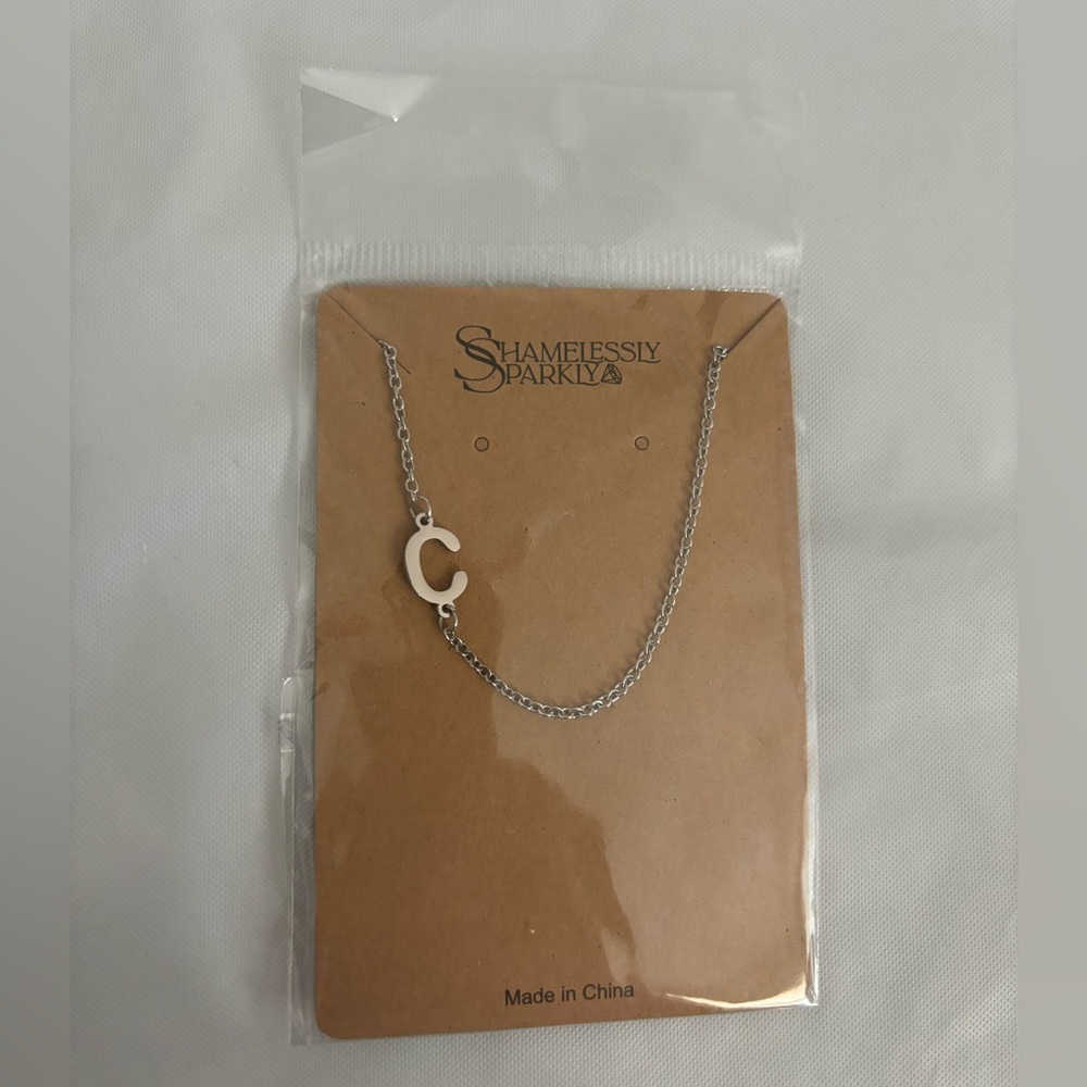 Shamelessly Sparkly “C” Necklace